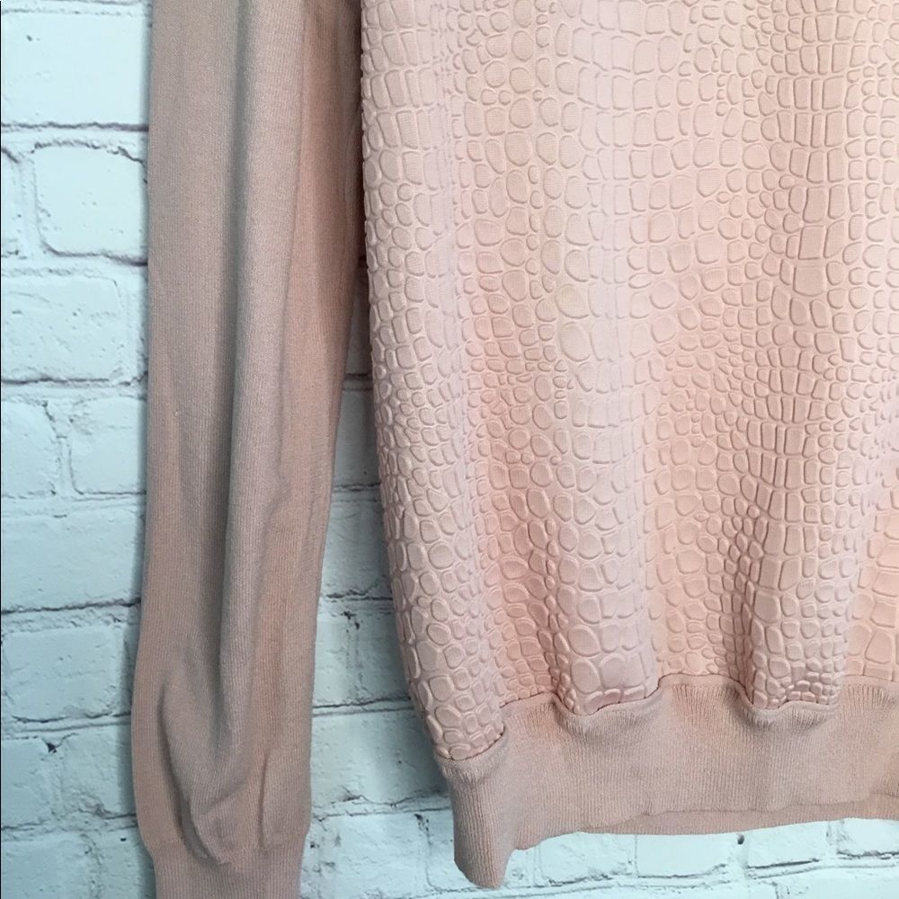 Calvin Klein Women Pale Pink Textured Knit Sweater Top‎ - Picture 5 of 15